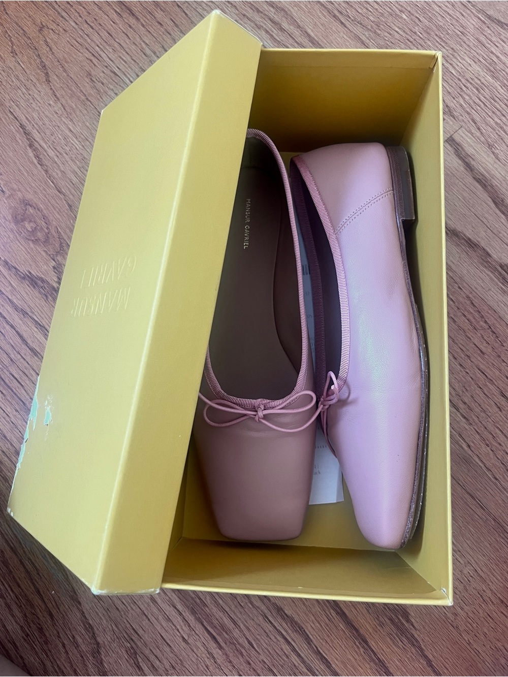 Sz38-Mansur Gavriel Cipri Leather Ballet Flats - Picture 4 of 5